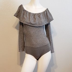 ZARA COLLECTION BODYSUIT SIZE S COLOR GRAY